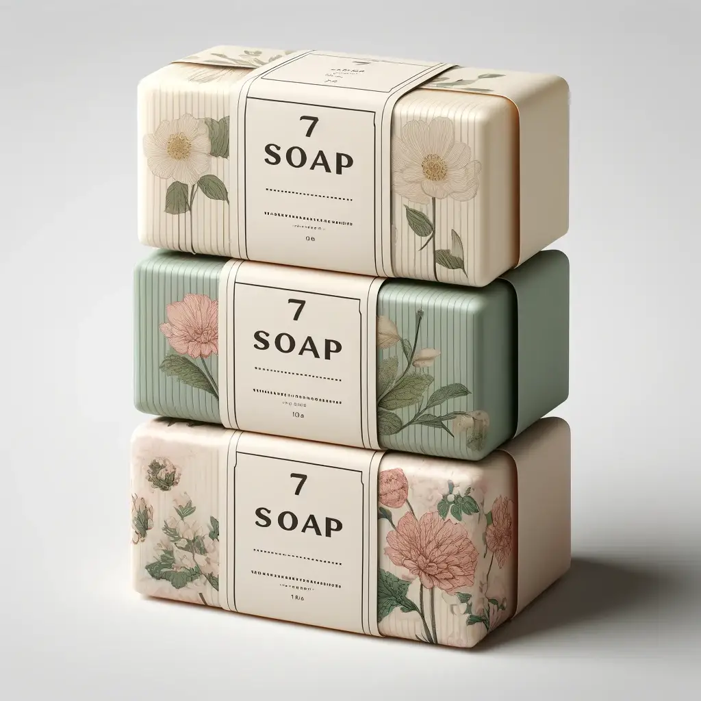 Custom handmade soap boxes for artisanal products.