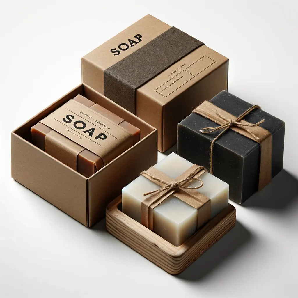 Eco-friendly kraft soap boxes for sustainable packaging.