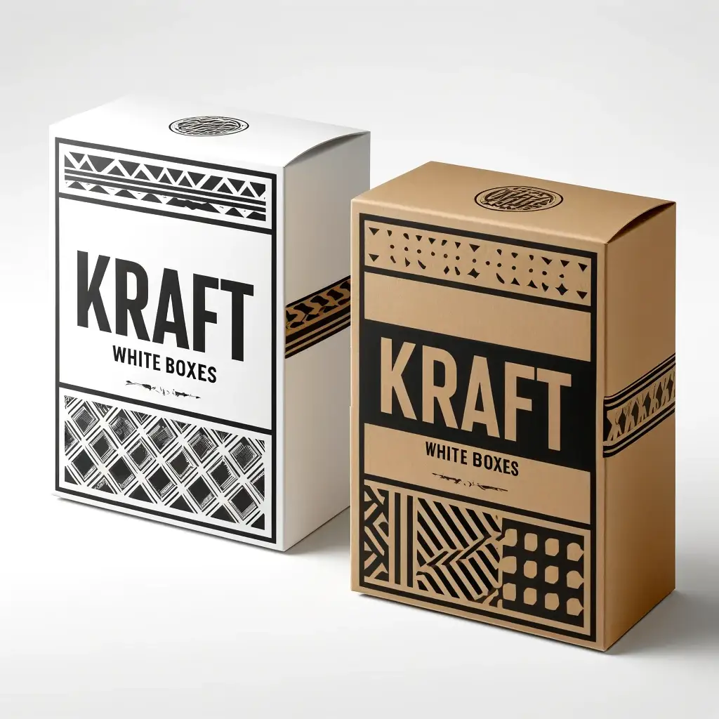 white kraft boxes