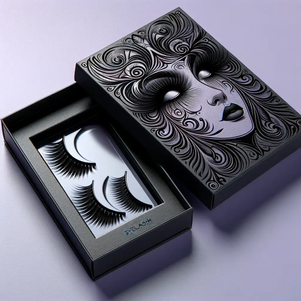 Elegant pink and gold eyelash packaging box wholesale from Tim Packaging.