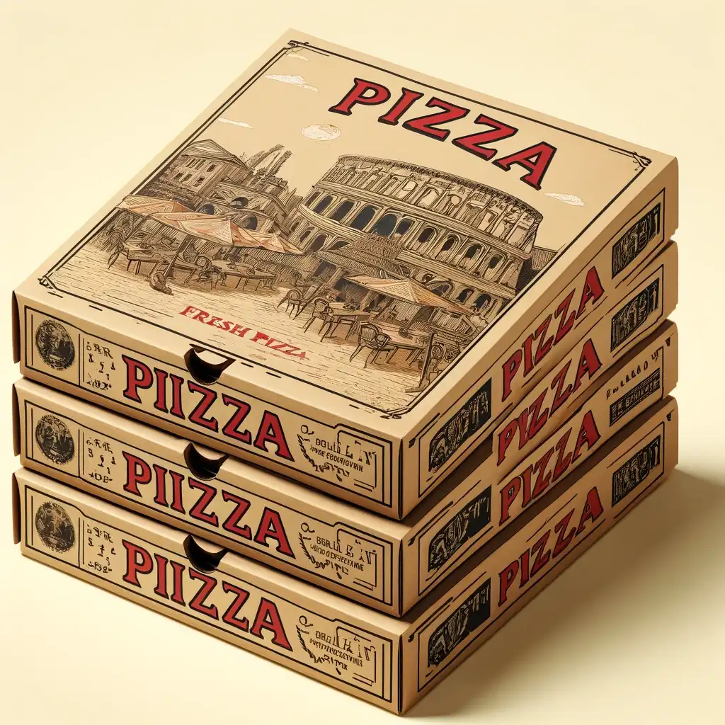 Custom kraft pizza boxes