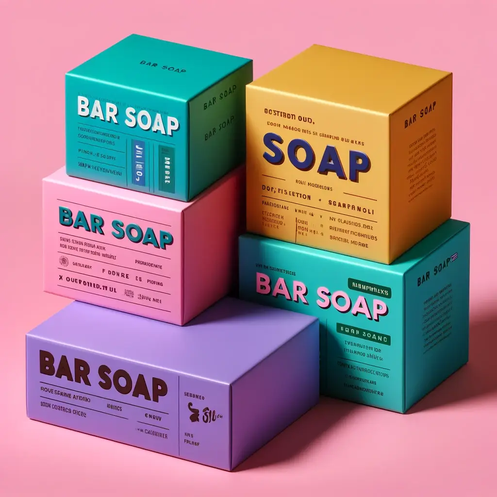 Eco-friendly kraft handmade soap boxes.