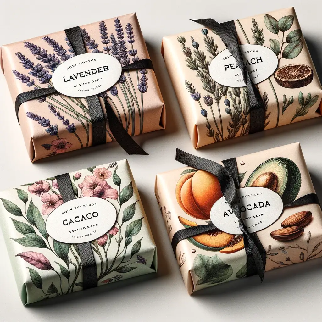 Eco-friendly soap bar labels for sustainable packaging.