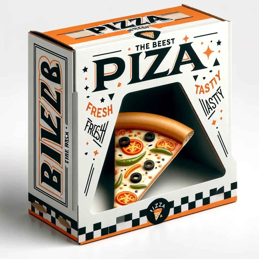 Customizable F-Flute window pizza boxes