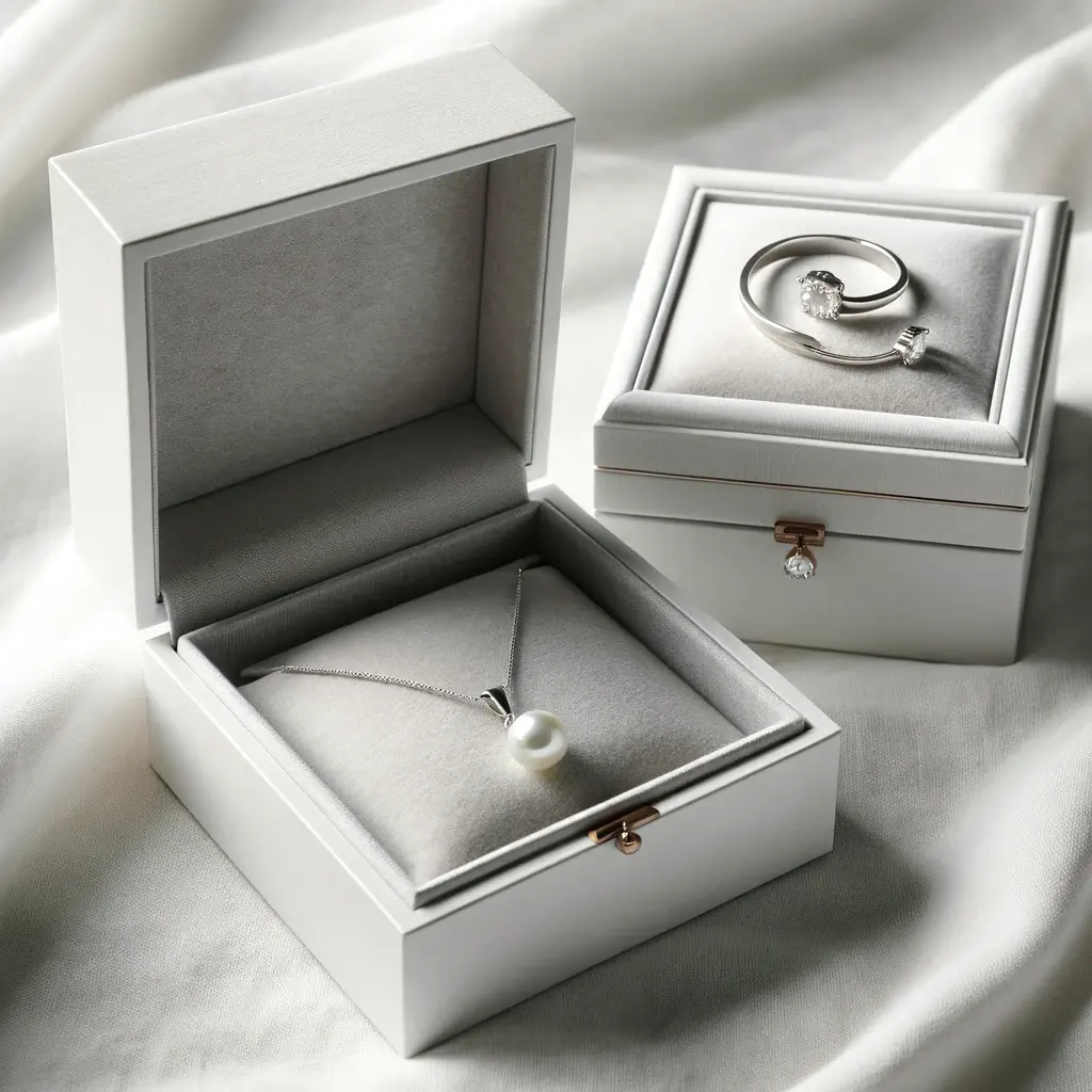 Open Necklace Box with Necklace