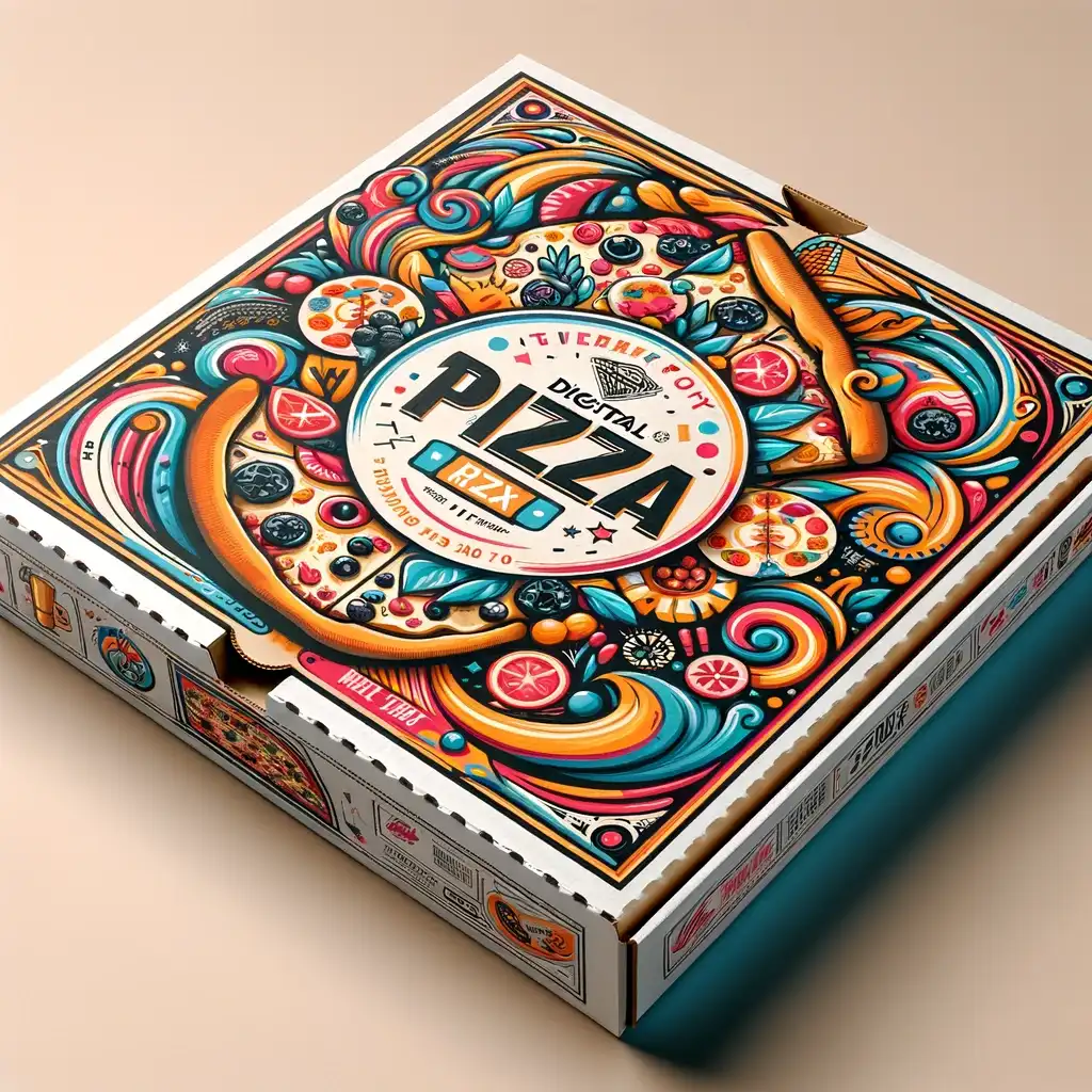 Full-color digital print pizza boxes