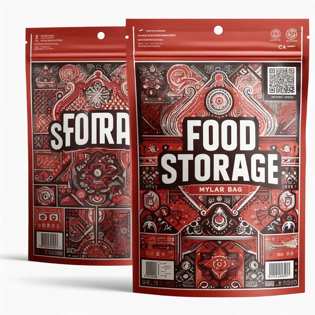 Set of Mylar bags for various food storage needs