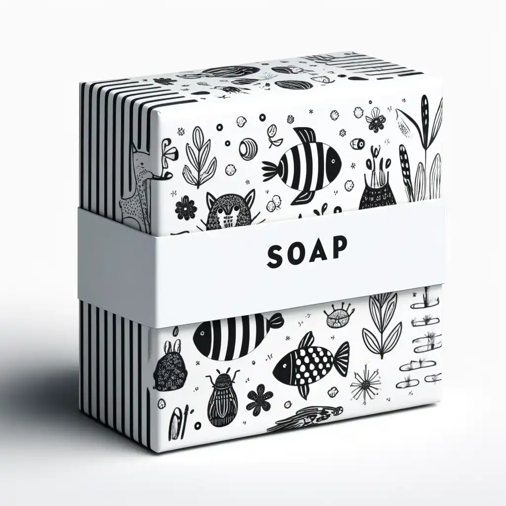 Custom kraft soap sleeve packaging for natural products.