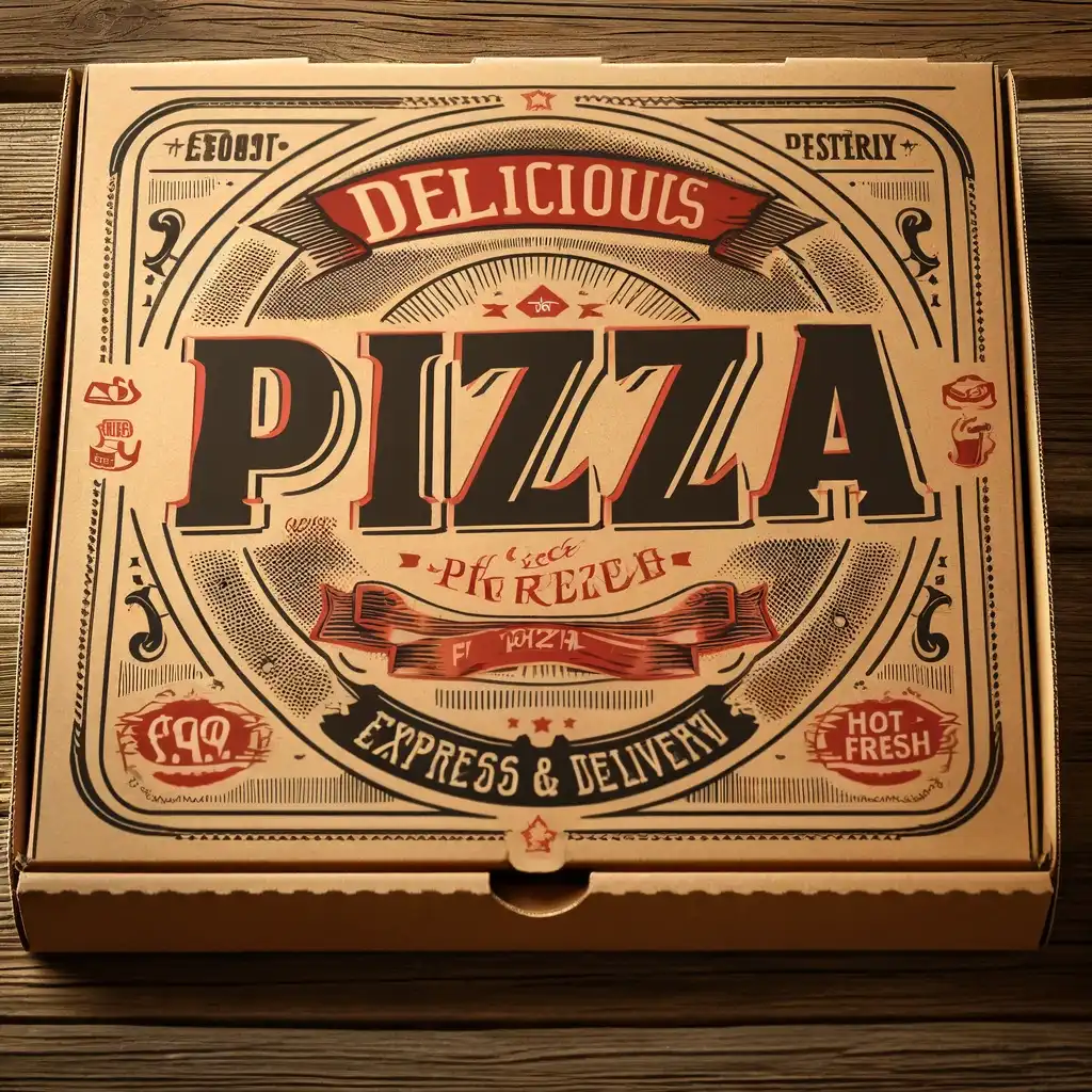 Plain brown pizza boxes with custom printing