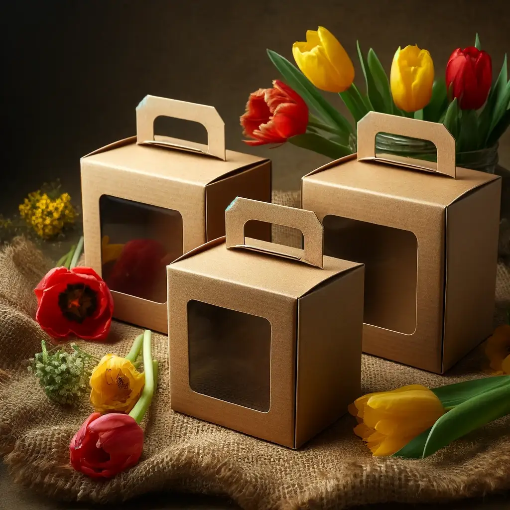 kraft boxes with handle