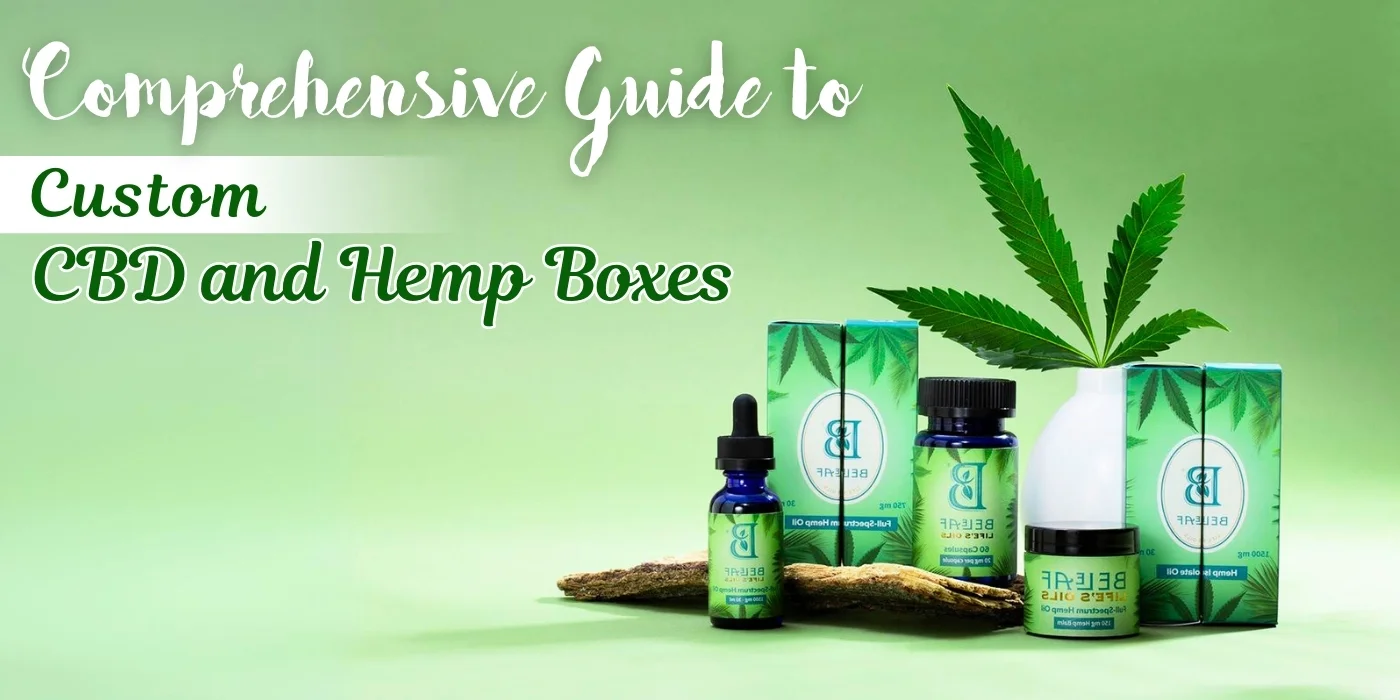 Banner highlighting custom packaging options for CBD and hemp products.