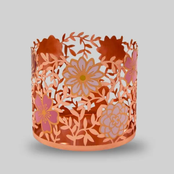 Custom candle sleeve for jar candle with floral design | Tim Packaging