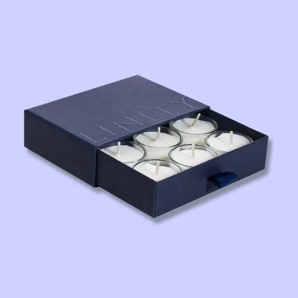 Clear tealight candle boxes with secure closure from Tim Packaging